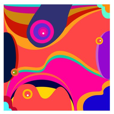 Kaynak için vektör renkli geometrik ve eğri arkaplan deseni