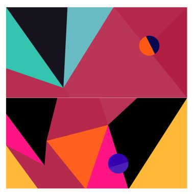 Kaynak için vektör renkli geometrik ve eğri arkaplan deseni