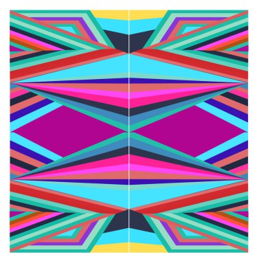 Kaynak için vektör renkli geometrik ve eğri arkaplan deseni