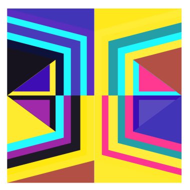 Kaynak için vektör renkli geometrik ve eğri arkaplan deseni