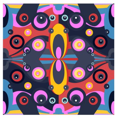 Kaynak için vektör renkli geometrik ve eğri arkaplan deseni