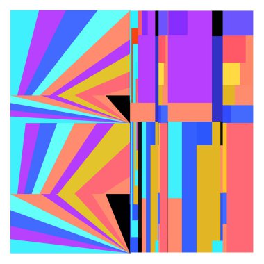 Kaynak için vektör renkli geometrik ve eğri arkaplan deseni