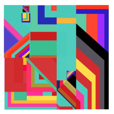 Kaynak için vektör renkli geometrik ve eğri arkaplan deseni