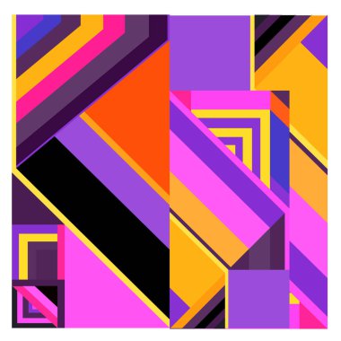 Kaynak için vektör renkli geometrik ve eğri arkaplan deseni