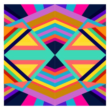 Kaynak için vektör renkli geometrik ve eğri arkaplan deseni