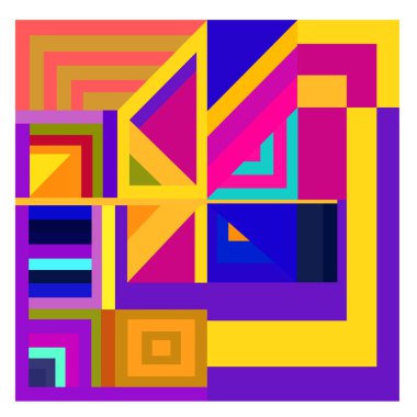 Kaynak için vektör renkli geometrik ve eğri arkaplan deseni