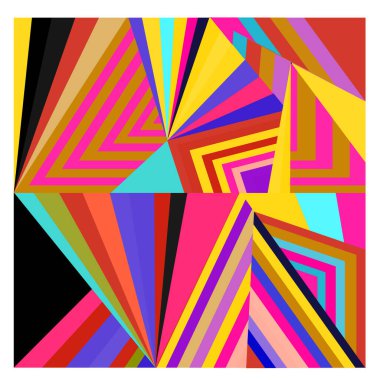 Kaynak için vektör renkli geometrik ve eğri arkaplan deseni