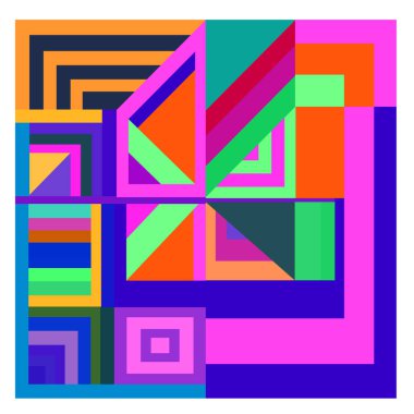 Kaynak için vektör renkli geometrik ve eğri arkaplan deseni