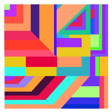 Kaynak için vektör renkli geometrik ve eğri arkaplan deseni