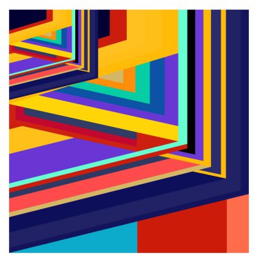 Kaynak için vektör renkli geometrik ve eğri arkaplan deseni