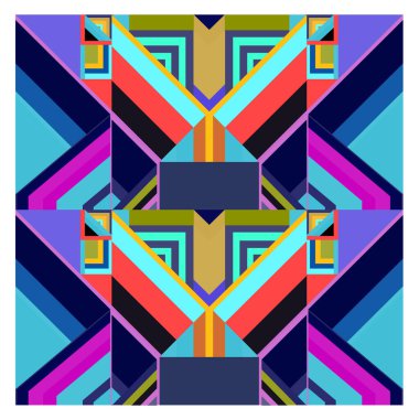 Kaynak için vektör renkli geometrik ve eğri arkaplan deseni