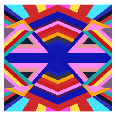 Kaynak için vektör renkli geometrik ve eğri arkaplan deseni