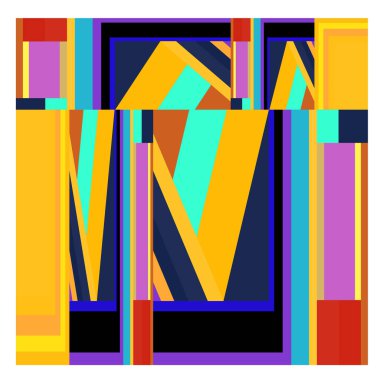 Kaynak için vektör renkli geometrik ve eğri arkaplan deseni