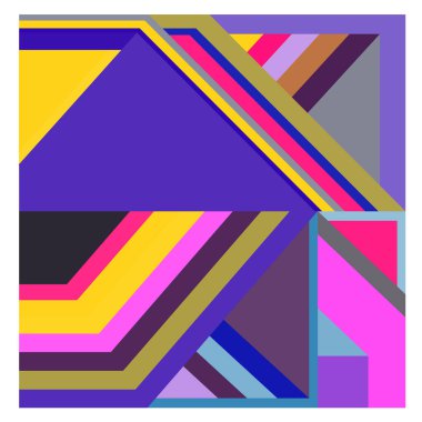 Kaynak için vektör renkli geometrik ve eğri arkaplan deseni