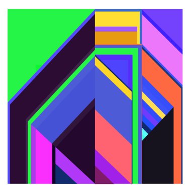 Kaynak için vektör renkli geometrik ve eğri arkaplan deseni