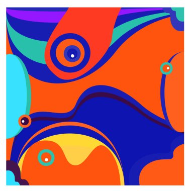 Kaynak için vektör renkli geometrik ve eğri arkaplan deseni