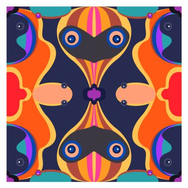 Kaynak için vektör renkli geometrik ve eğri arkaplan deseni