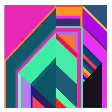 Kaynak için vektör renkli geometrik ve eğri arkaplan deseni