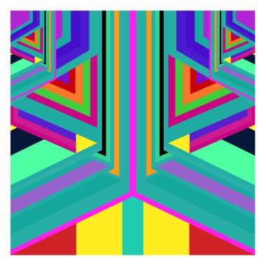 Kaynak için vektör renkli geometrik ve eğri arkaplan deseni