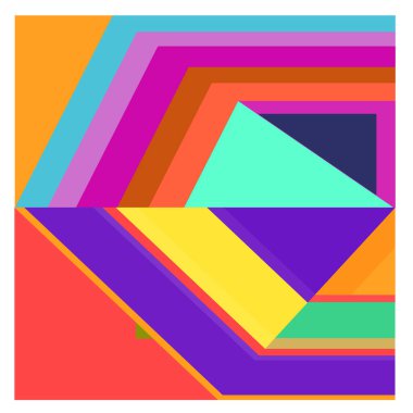 Kaynak için vektör renkli geometrik ve eğri arkaplan deseni