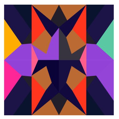 Kaynak için vektör renkli geometrik ve eğri arkaplan deseni