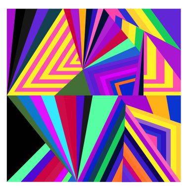 Kaynak için vektör renkli geometrik ve eğri arkaplan deseni