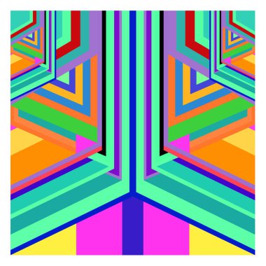 Kaynak için vektör renkli geometrik ve eğri arkaplan deseni