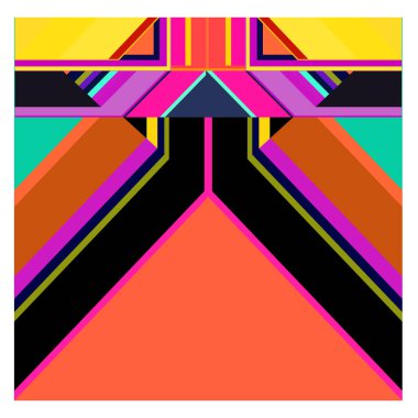 Kaynak için vektör renkli geometrik ve eğri arkaplan deseni