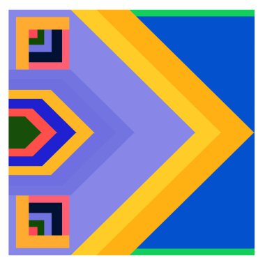 Kaynak için vektör renkli geometrik ve eğri arkaplan deseni