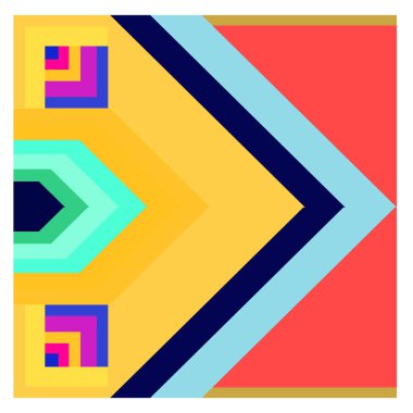 Kaynak için vektör renkli geometrik ve eğri arkaplan deseni