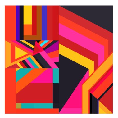 Kaynak için vektör renkli geometrik ve eğri arkaplan deseni