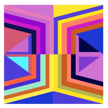 Kaynak için vektör renkli geometrik ve eğri arkaplan deseni