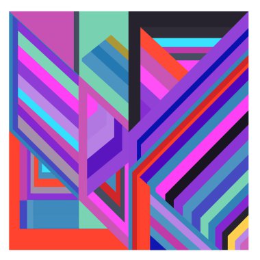 Kaynak için vektör renkli geometrik ve eğri arkaplan deseni