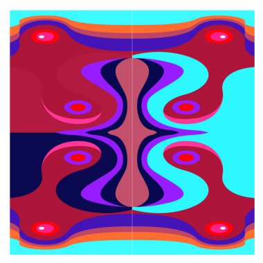 Kaynak için vektör renkli geometrik ve eğri arkaplan deseni