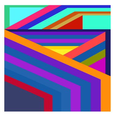 Kaynak için vektör renkli geometrik ve eğri arkaplan deseni