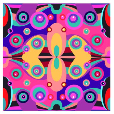 Kaynak için vektör renkli geometrik ve eğri arkaplan deseni