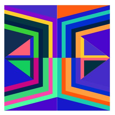 Kaynak için vektör renkli geometrik ve eğri arkaplan deseni