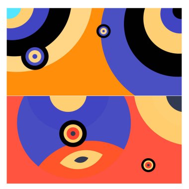 Kaynak için vektör renkli geometrik ve eğri arkaplan deseni