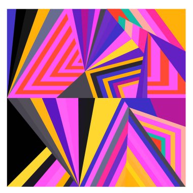 Kaynak için vektör renkli geometrik ve eğri arkaplan deseni