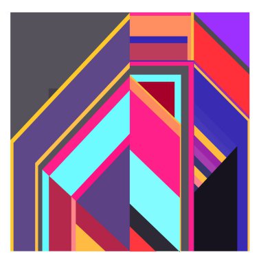 Kaynak için vektör renkli geometrik ve eğri arkaplan deseni