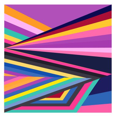 Kaynak için vektör renkli geometrik ve eğri arkaplan deseni