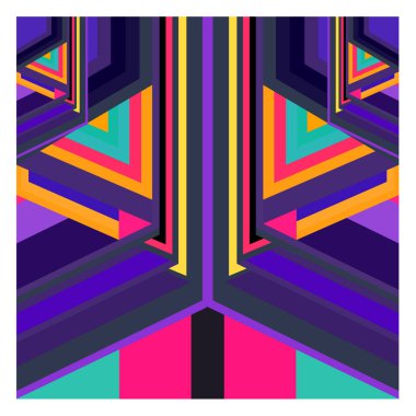 Kaynak için vektör renkli geometrik ve eğri arkaplan deseni