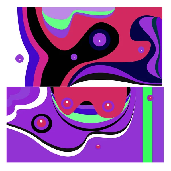 Kaynak için vektör renkli geometrik ve eğri arkaplan deseni