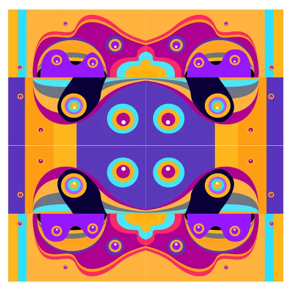 Kaynak için vektör renkli geometrik ve eğri arkaplan deseni