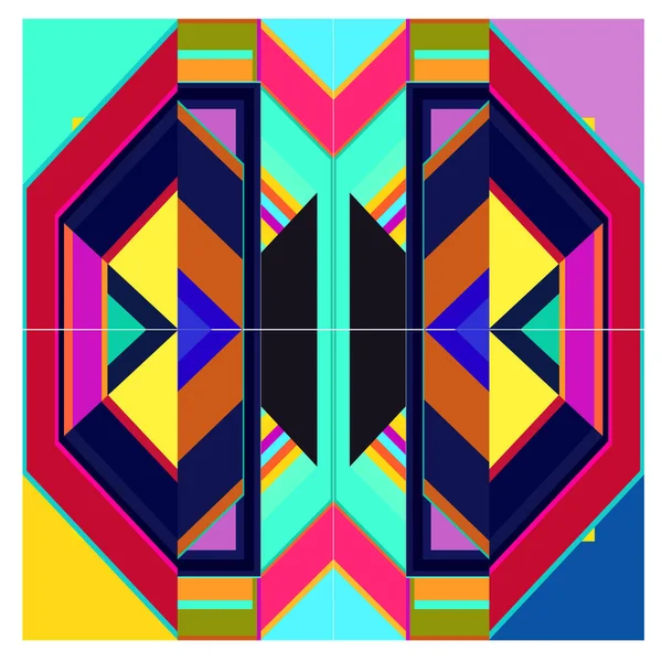 Kaynak için vektör renkli geometrik ve eğri arkaplan deseni