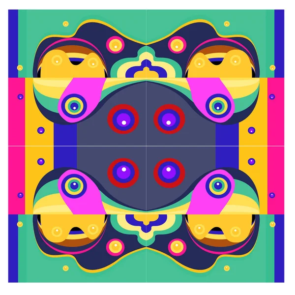 Kaynak için vektör renkli geometrik ve eğri arkaplan deseni