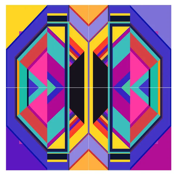 Kaynak için vektör renkli geometrik ve eğri arkaplan deseni