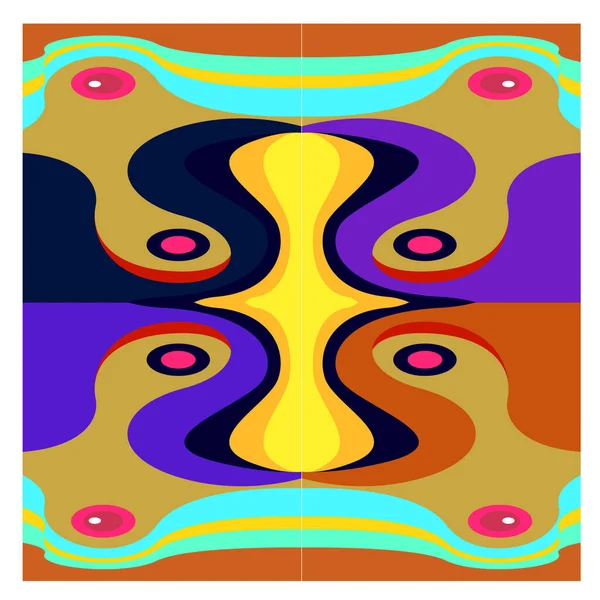 Kaynak için vektör renkli geometrik ve eğri arkaplan deseni