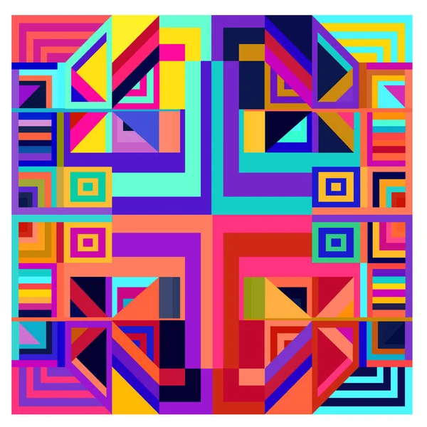 Kaynak için vektör renkli geometrik ve eğri arkaplan deseni