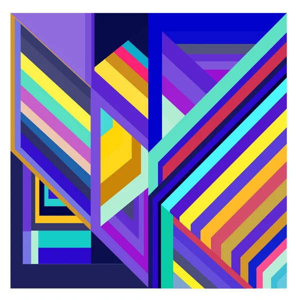 Kaynak için vektör renkli geometrik ve eğri arkaplan deseni